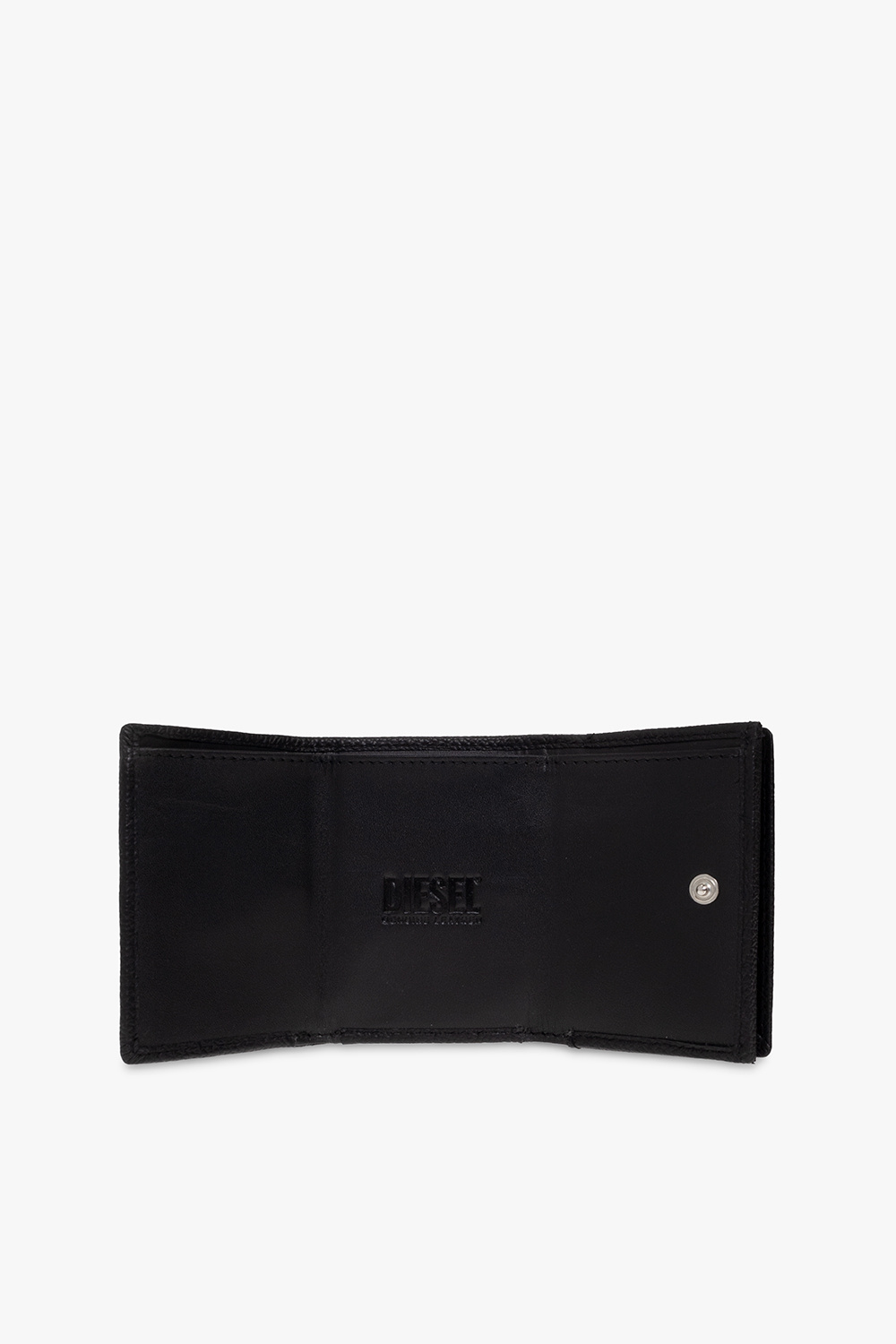 折りたたみ財布 DIESEL Hisu Evo Wallet Black ディーゼル DIESEL 財布 二つ折り メンズ レディース 本革 HISSU